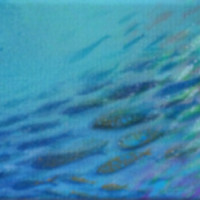 "Fish nr 26",acrylic on canvas, 22 x 12 cm